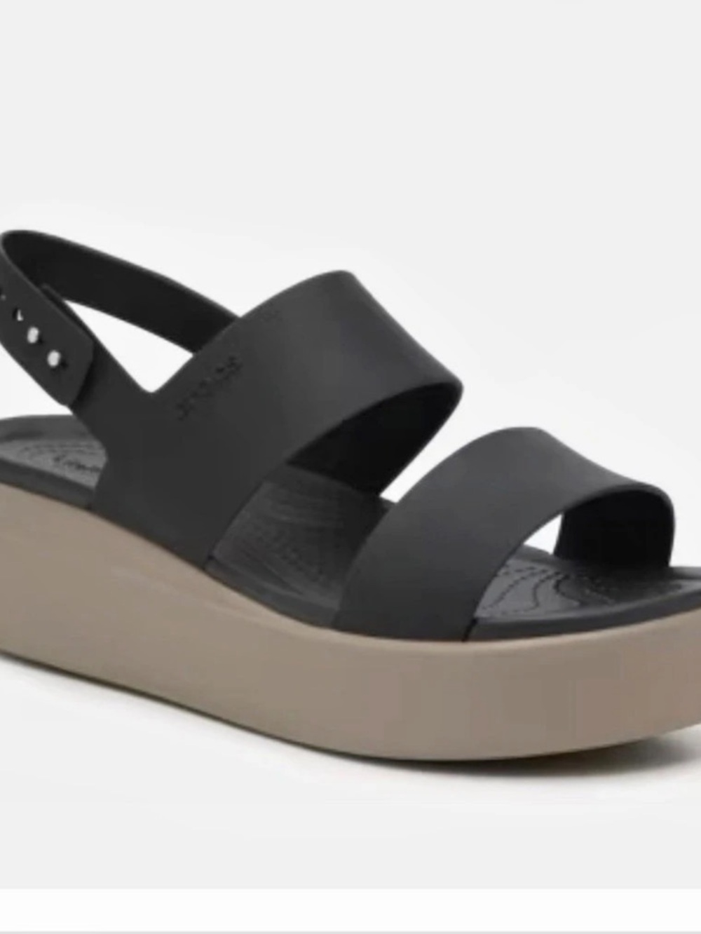 Crocs Brooklyn Wedge Platform Sandals Black & Brown US 10